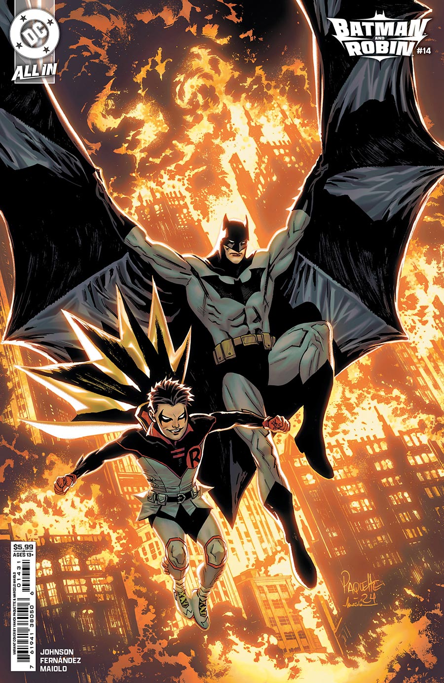 Batman And Robin Vol 3 #14 Cover C Variant Yanick Paquette Card Stock Cover (DC All In)