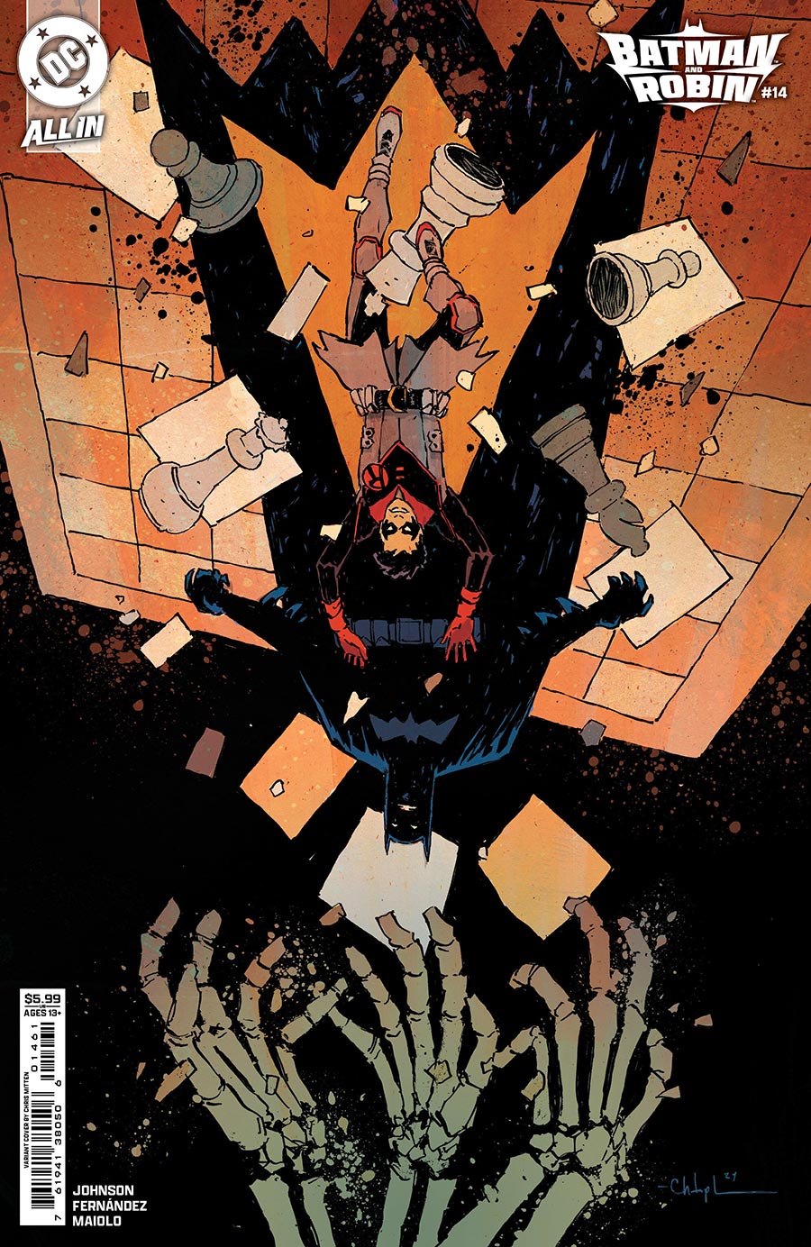 Batman And Robin Vol 3 #14 Cover D Variant Christopher Mitten Card Stock Cover (DC All In)
