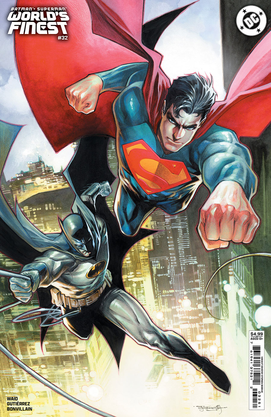 Batman Superman Worlds Finest #32 Cover B Variant Stephen Segovia Card Stock Cover
