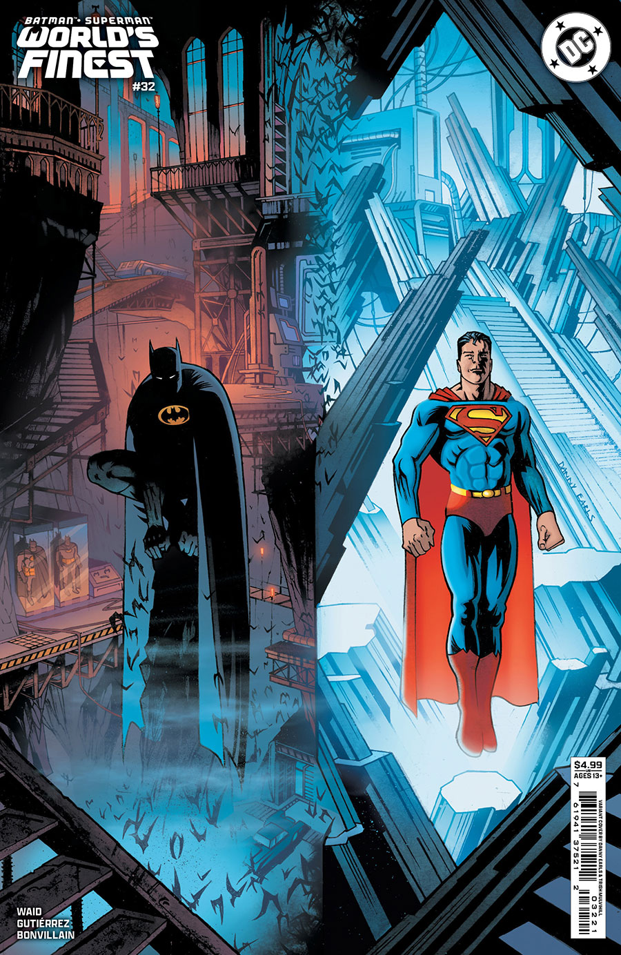 Batman Superman Worlds Finest #32 Cover C Variant Danny Earls Card Stock Cover