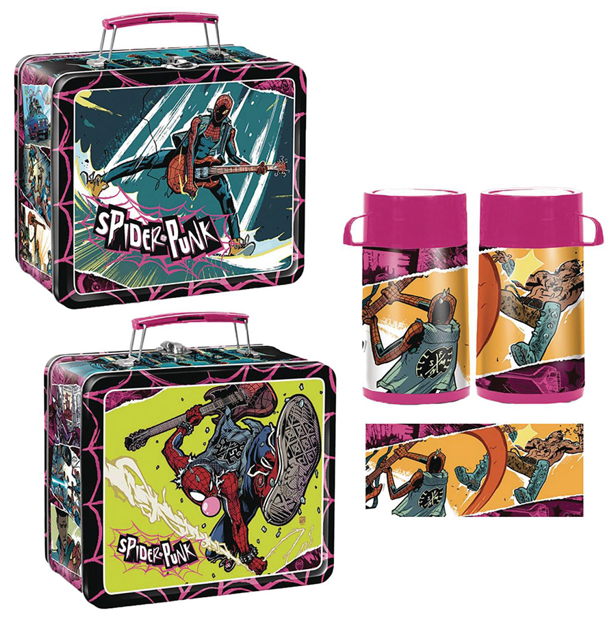 Tin Titans Spider-Punk SDCC 2024 Previews Exclusive Lunch Box With Beverage Container