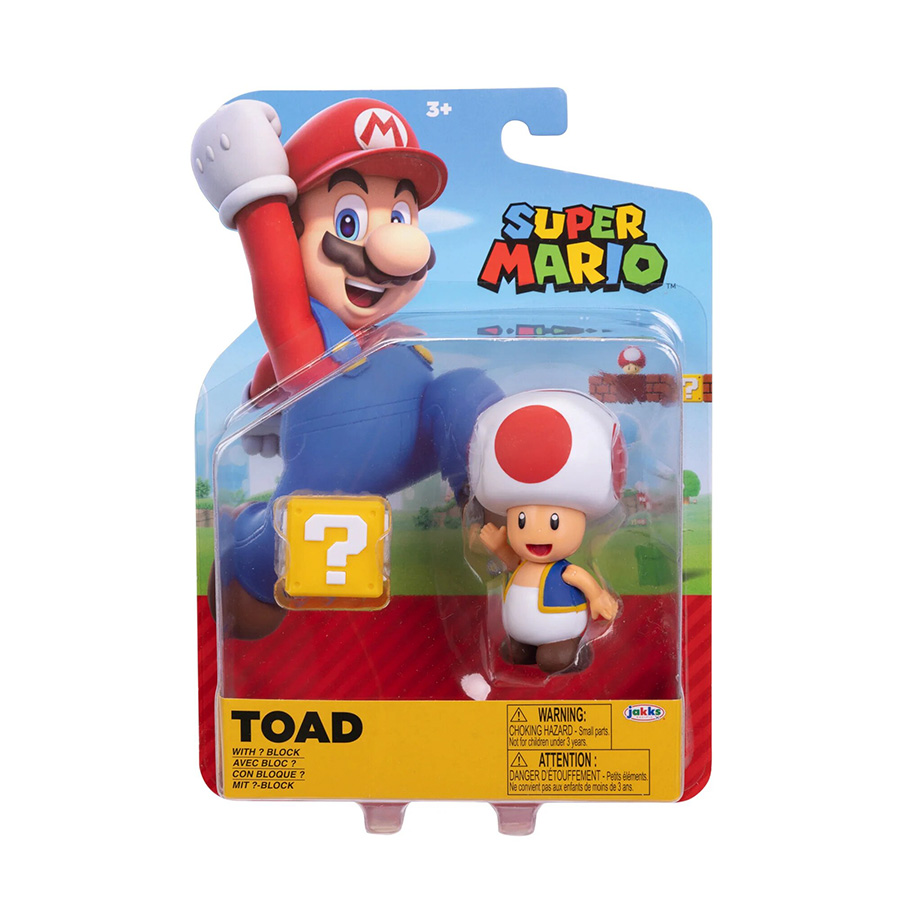 Super Mario 4-Inch Action Figure Wave 39 - Yellow Toad