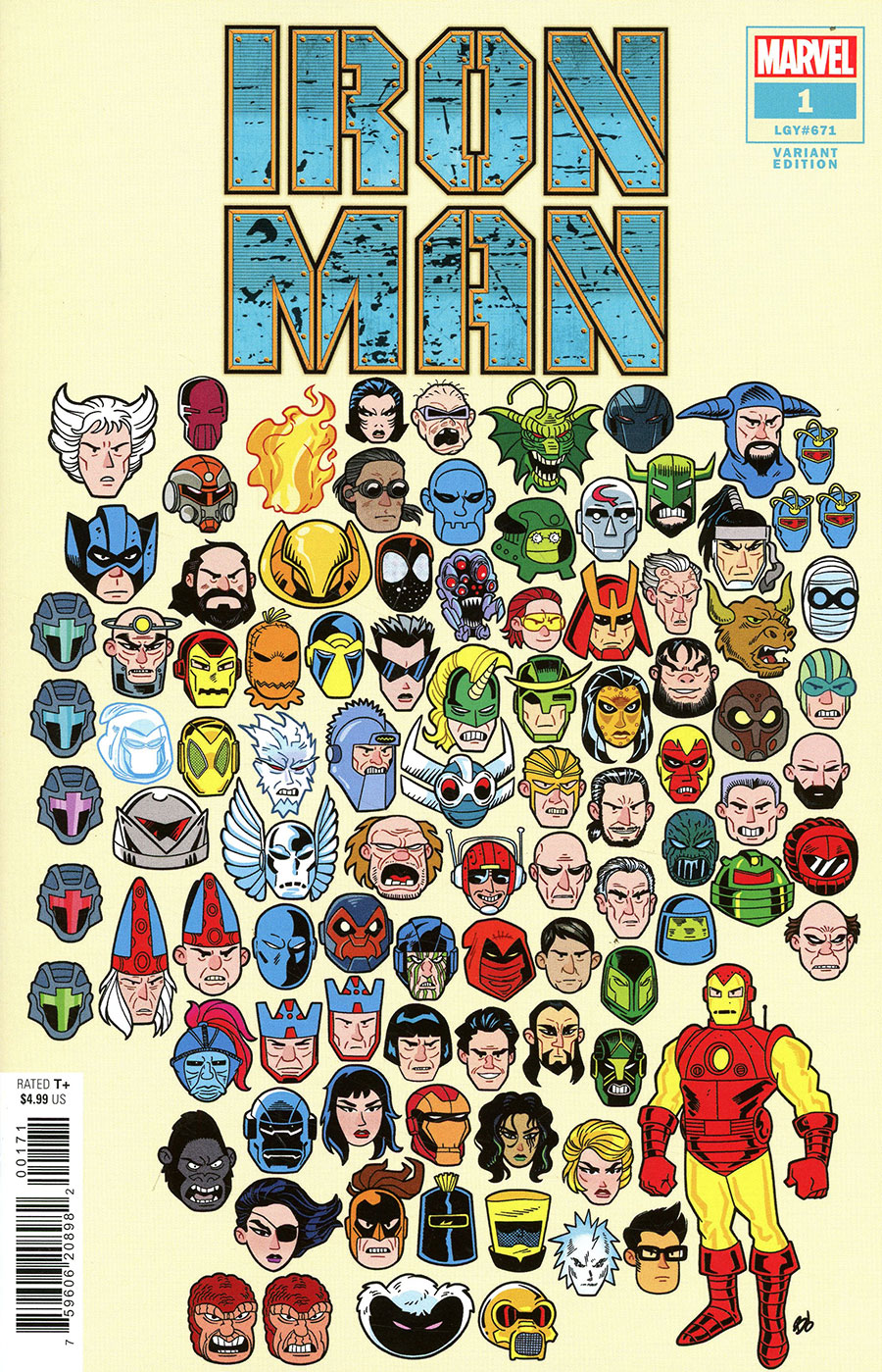 Iron Man Vol 7 #1 Cover F Variant Dave Bardin Deadly Foes Cover