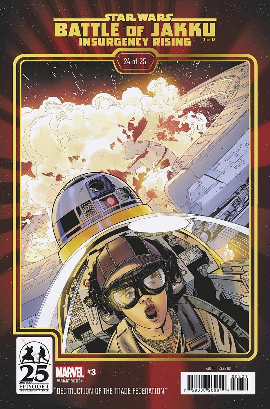 Star Wars Battle Of Jakku Insurgency Rising #3 Cover B Variant Chris Sprouse The Phantom Menace 25th Anniversary Cover
