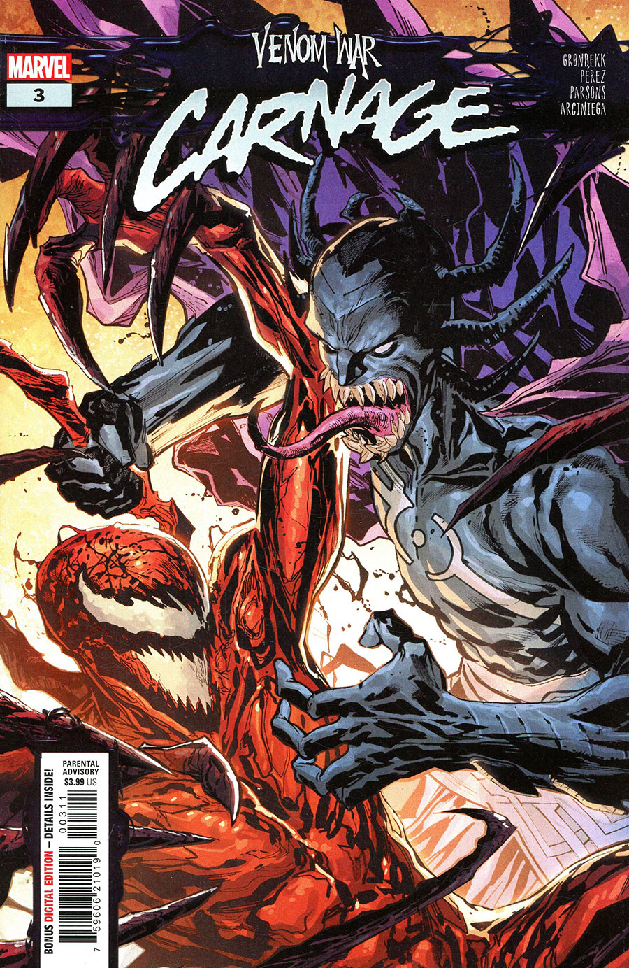 Venom War Carnage #3 Cover A Regular Ken Lashley Cover