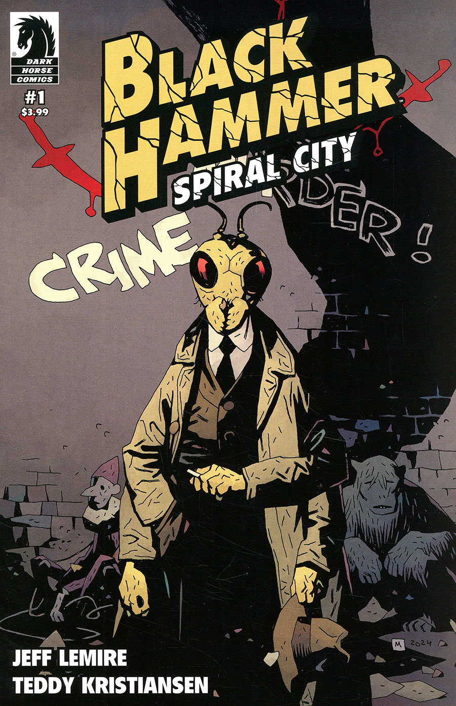 Black Hammer Spiral City #1 Cover B Variant Mike Mignola Cover