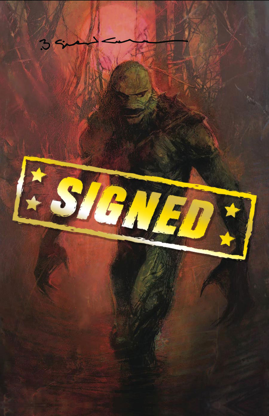 Universal Monsters Creature From The Black Lagoon Lives #1 Cover K Blil Sienkiewicz Exclusive Edition Signed By Blil Sienkiewicz