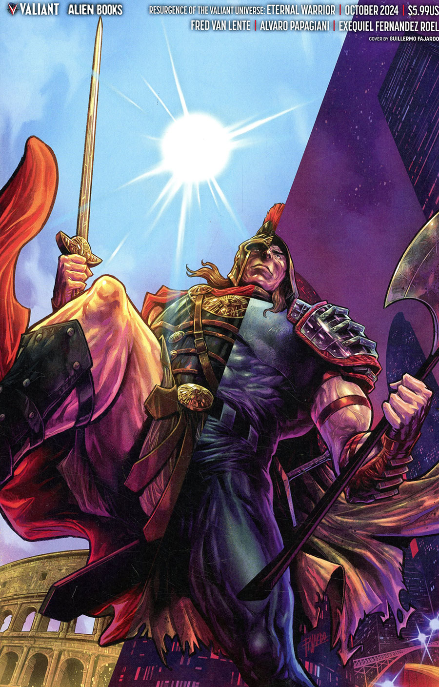 Resurgence Of The Valiant Universe Eternal Warrior #1 (One Shot) Cover D Variant Guillermo Fajardo Virgin Cover