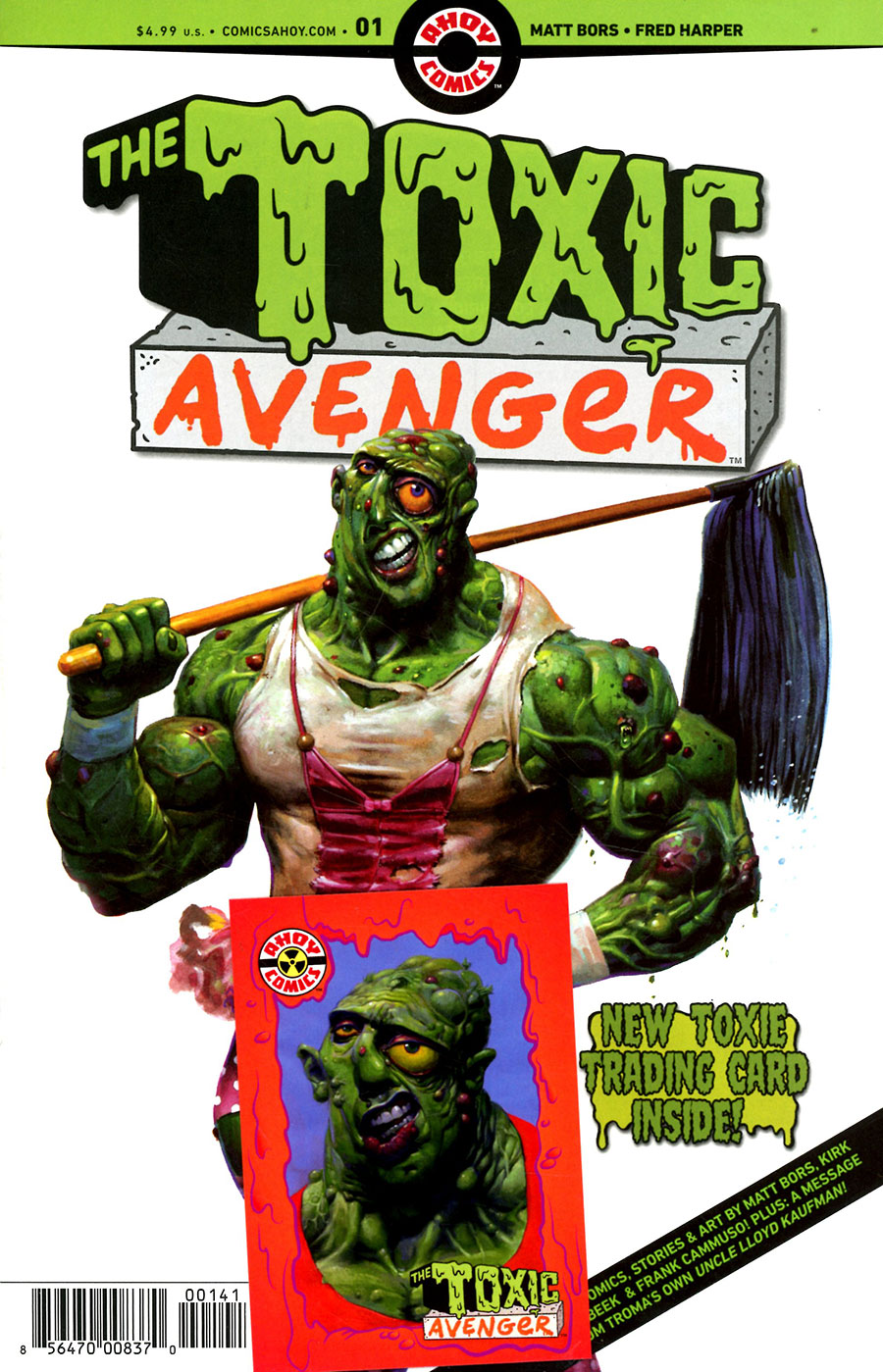 Toxic Avenger Vol 2 #1 Cover D Variant Fred Harper Polybagged Cover With Trading Card