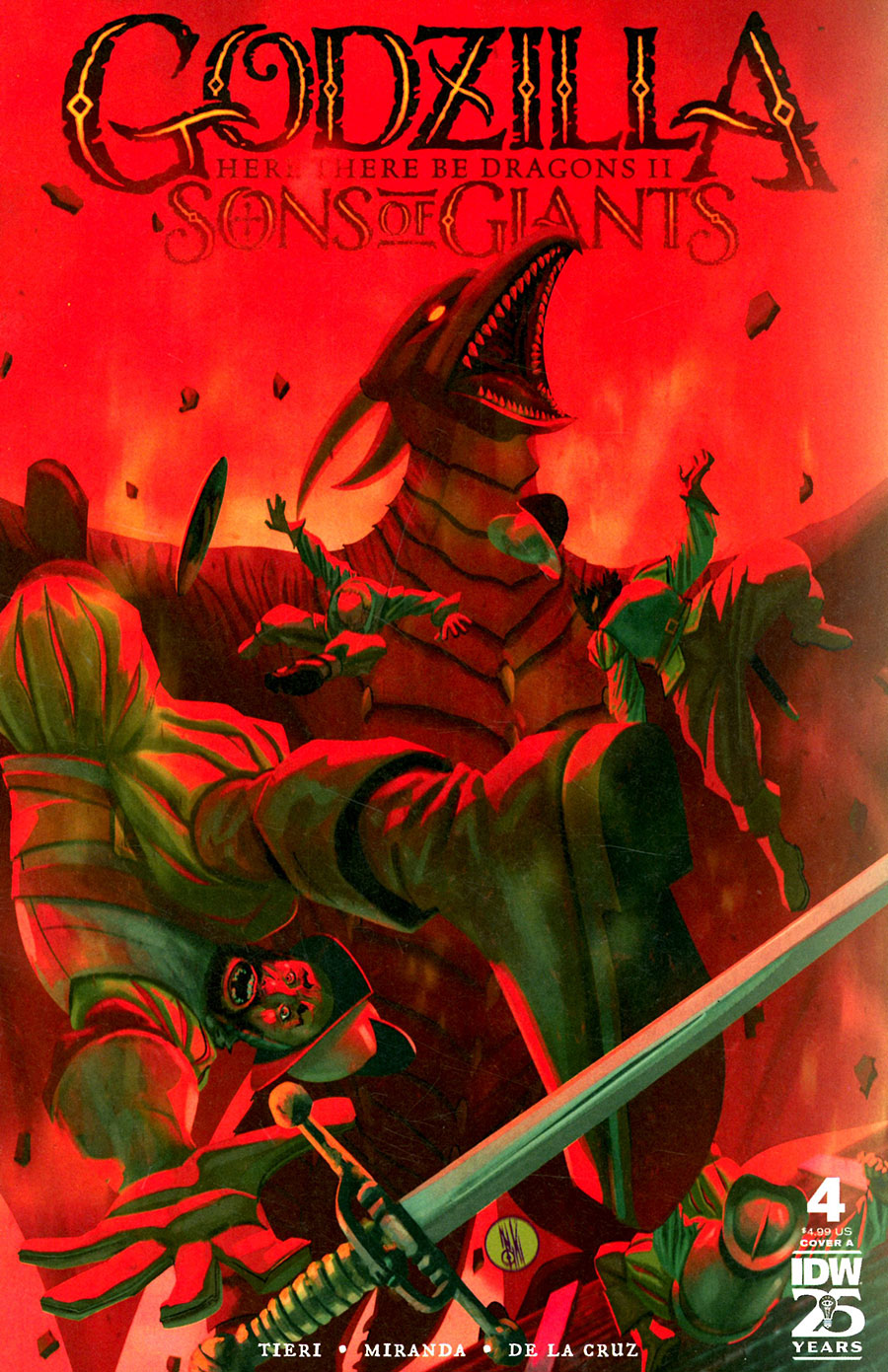 Godzilla Here There Be Dragons II Sons Of Giants #4 Cover A Regular Inaki Miranda Cover