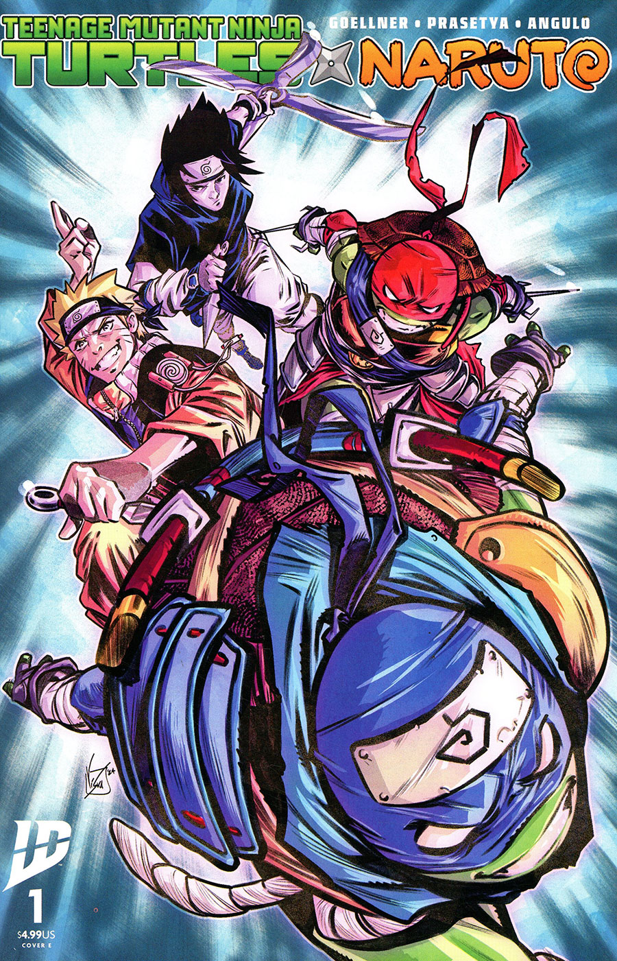 Teenage Mutant Ninja Turtles x Naruto #1 Cover E Variant Vincenzo Federici Cover