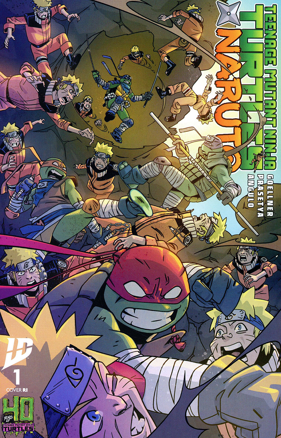 Teenage Mutant Ninja Turtles x Naruto #1 Cover F Variant Dan Duncan TMNT 40th Anniversary Cover