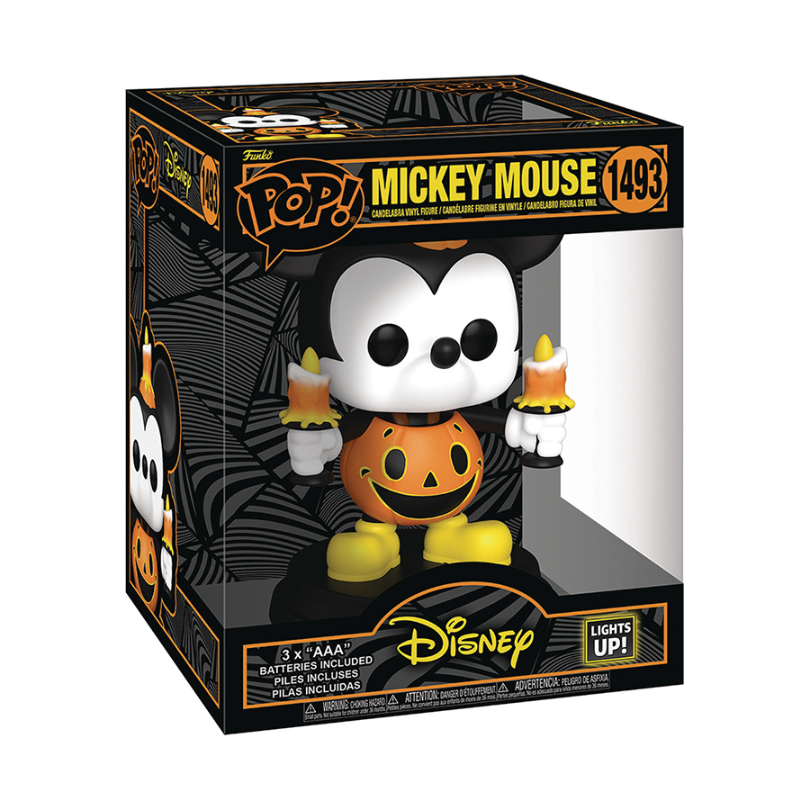 POP Disney Mickey Mouse In Pumpkin Costume Super Lights & Sounds Vinyl Figure