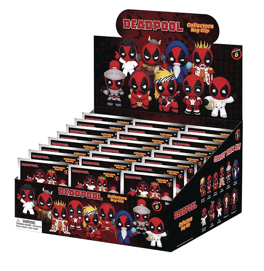 Deadpool 3D Foam Bag Clip Series 6 Blind Mystery Box