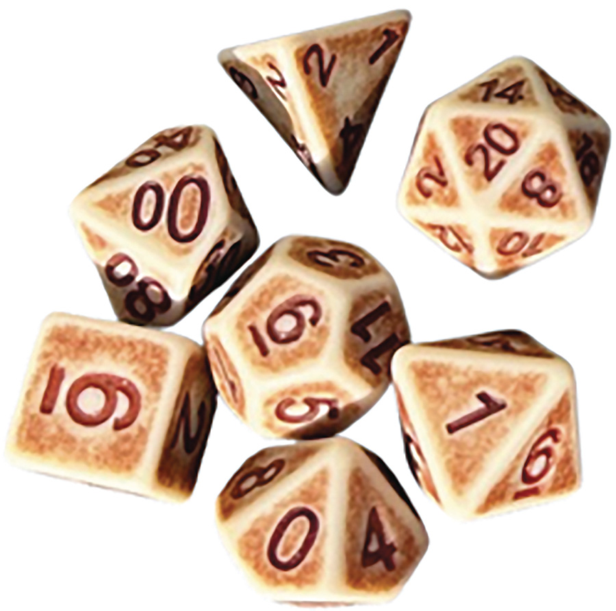 Dungeon Crawl Classics RPG Dice Set - Wyrdling Sunbleached Bone