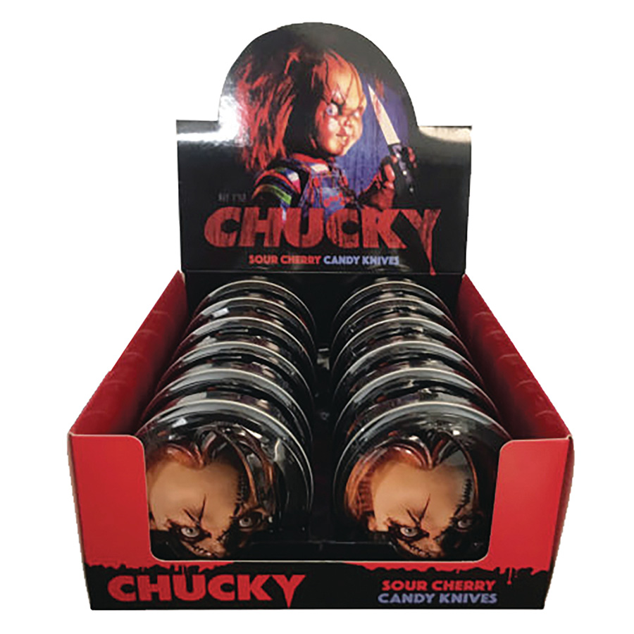 Childs Play Chucky Candy Tin Display