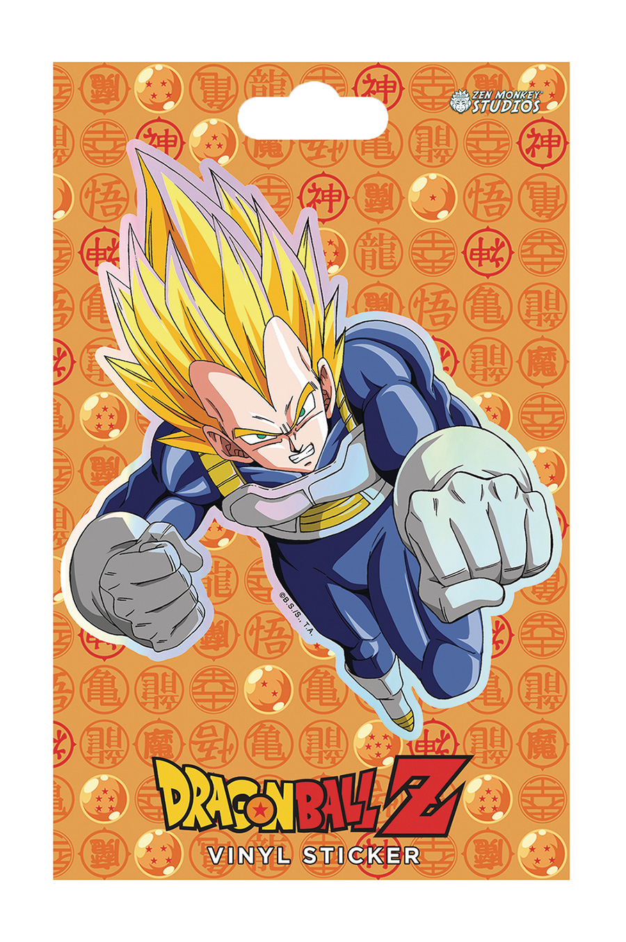Dragon Ball Z Super Saiyan Vegeta Holographic Sticker