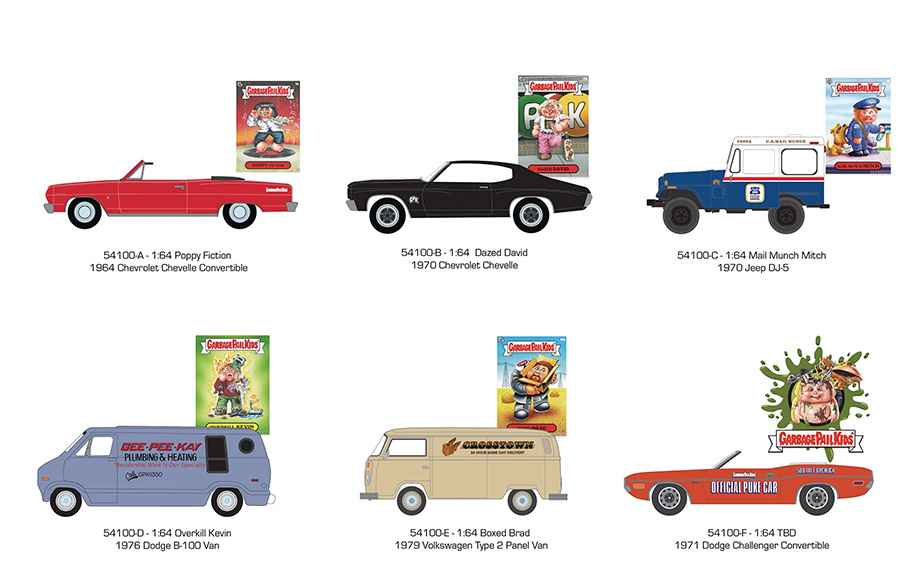 Garbage Pail Kids 1/64 Scale Die-Cast 6-Pack Car Series 6 Assortment Case