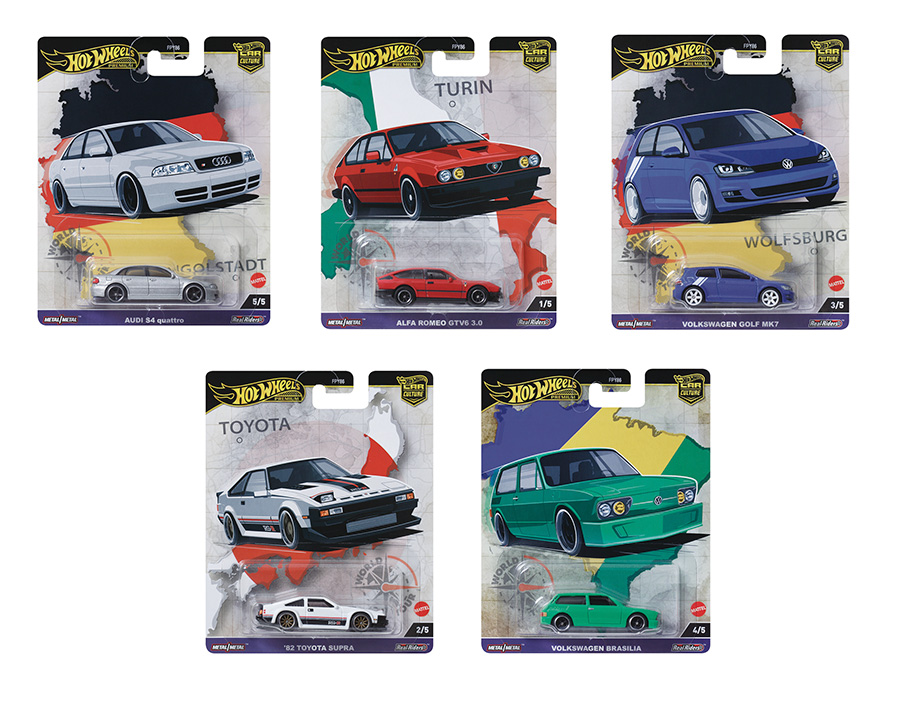 Hot Wheels 1/64 Scale Premium Car Culture World Tour Wave A Assortment Case