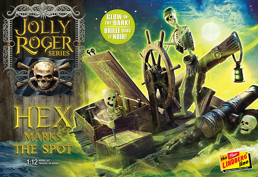 Jolly Roger Hex Marks The Spot Glow-In-The-Dark 1/12 Scale Model Kit