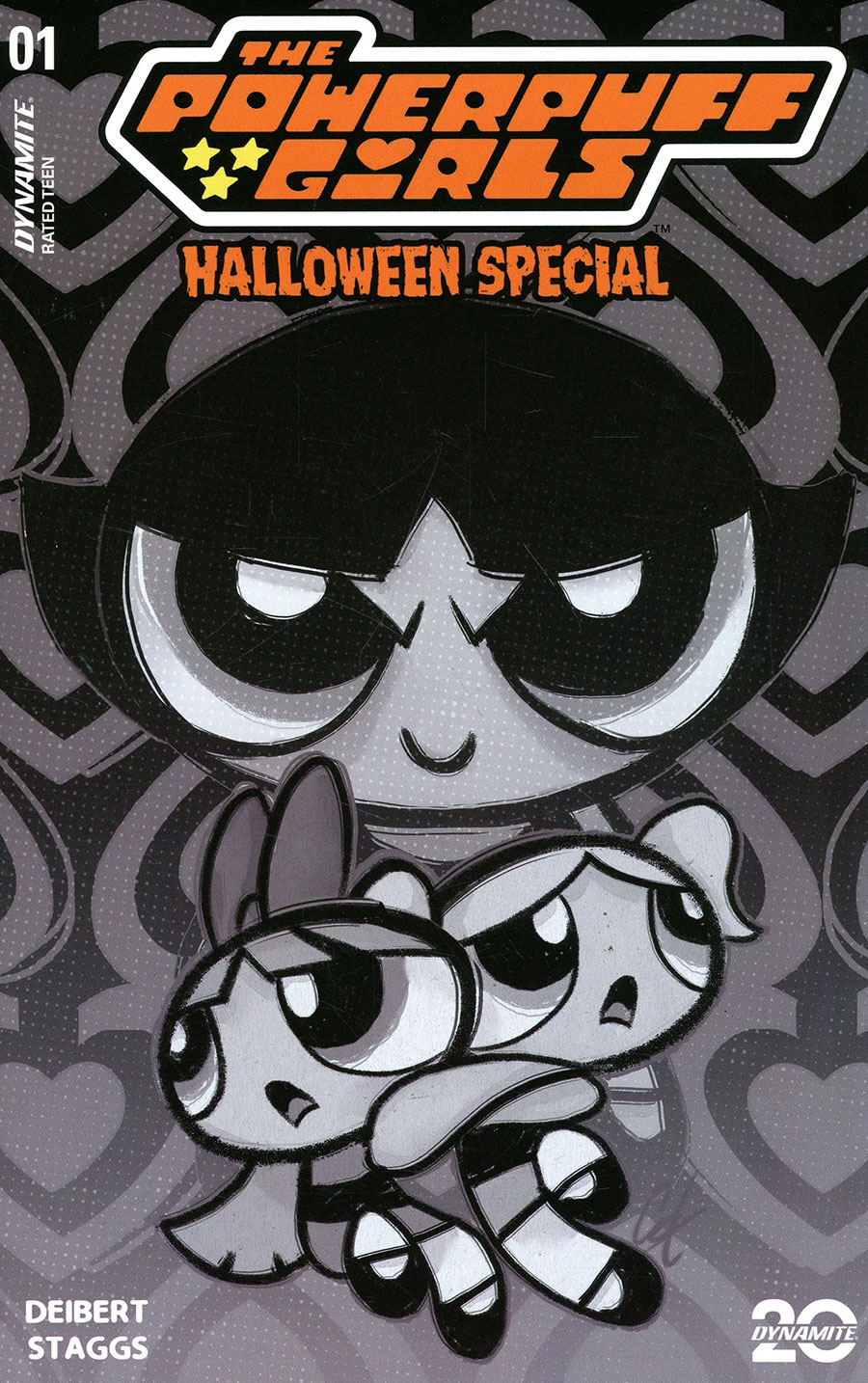 Powerpuff Girls Halloween Special #1 (One Shot) Cover G Incentive Cat Staggs Black & White Cover
