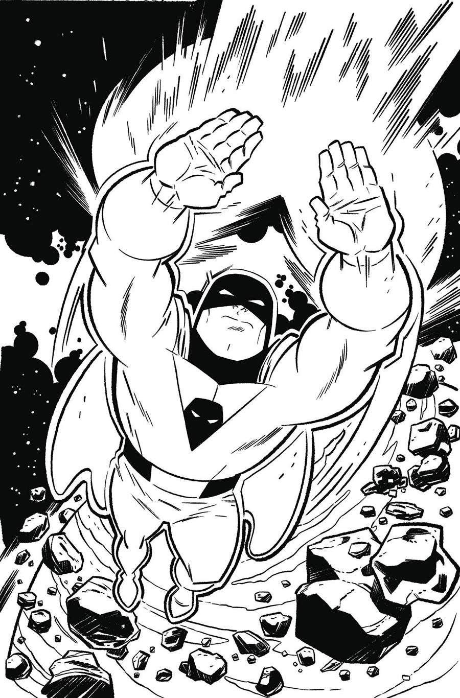 Space Ghost Vol 4 #6 Cover K Incentive Anthony Marques & J Bone Black & White Virgin Cover