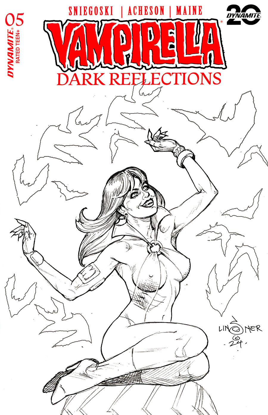 Vampirella Dark Reflections #5 Cover I Incentive Joseph Michael Linsner Line Art Cover