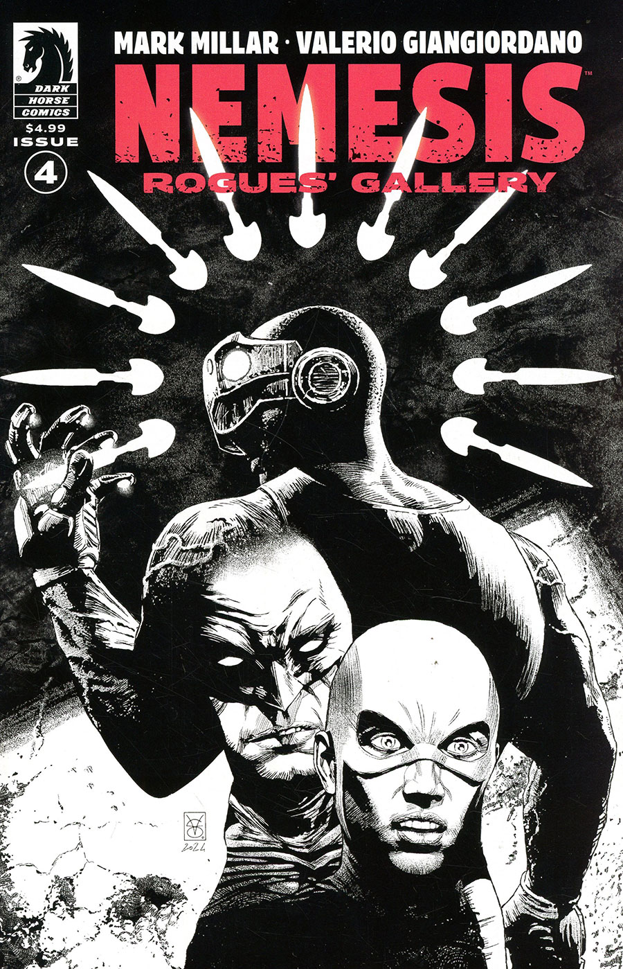 Nemesis Rogues Gallery #4 Cover B Variant Valerio Giangiordano Black & White Cover