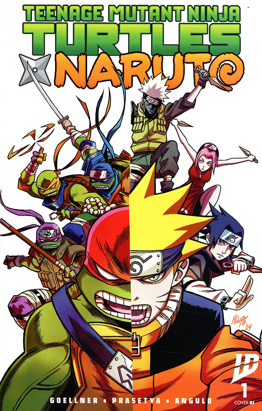 Teenage Mutant Ninja Turtles x Naruto #1 Cover G Incentive Felipe Smith Variant Cover