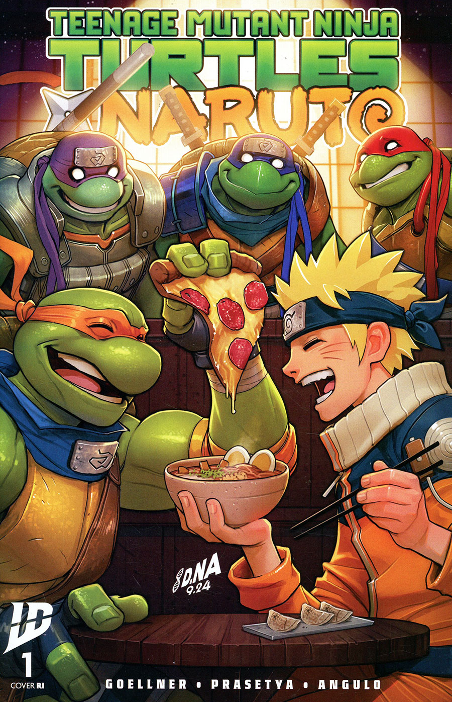 Teenage Mutant Ninja Turtles x Naruto #1 Cover L Incentive David Nakayama Variant Cover