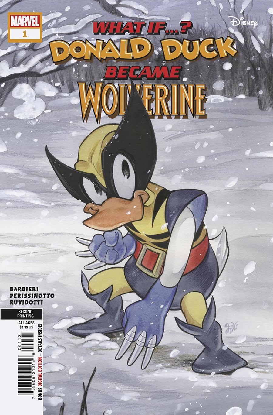 Marvel & Disney What If Donald Duck Became Wolverine #1 (One Shot) Cover H 2nd Ptg Peach Momoko Variant Cover