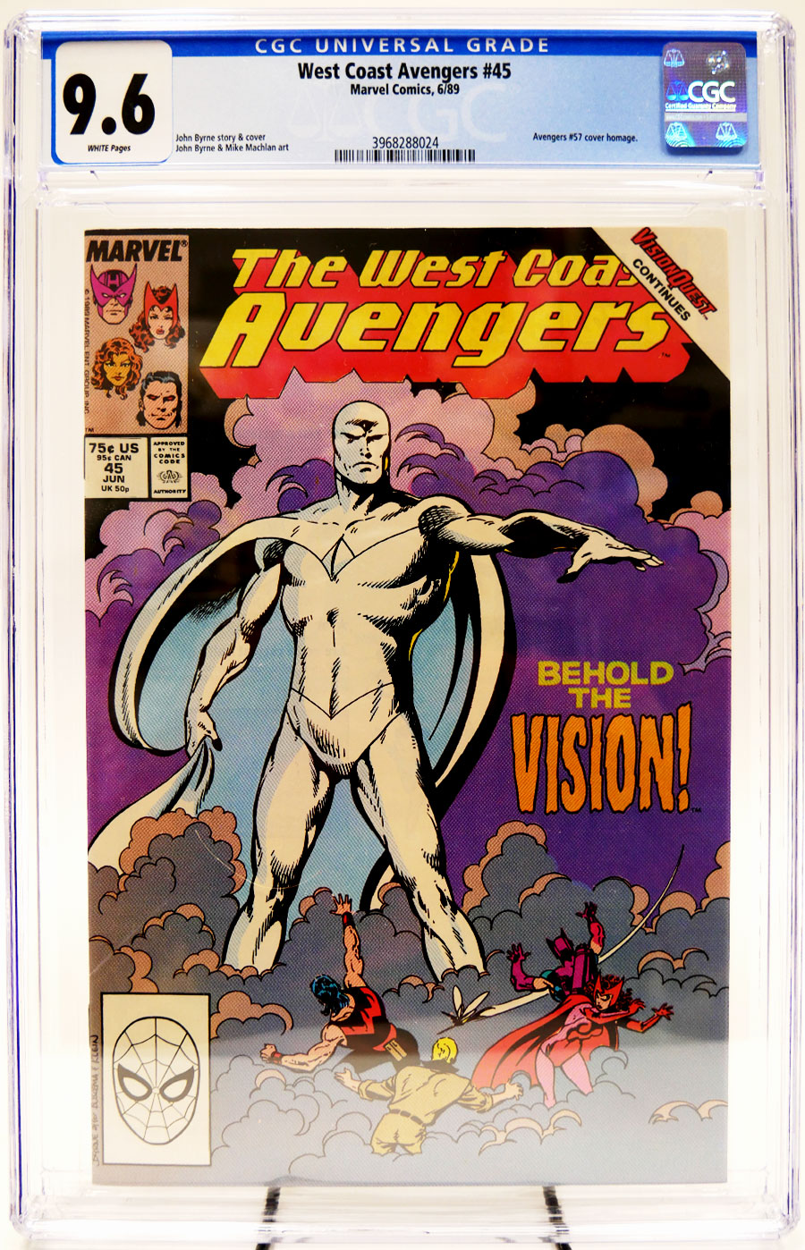West Coast Avengers Vol 2 #45 Cover B CGC 9.6