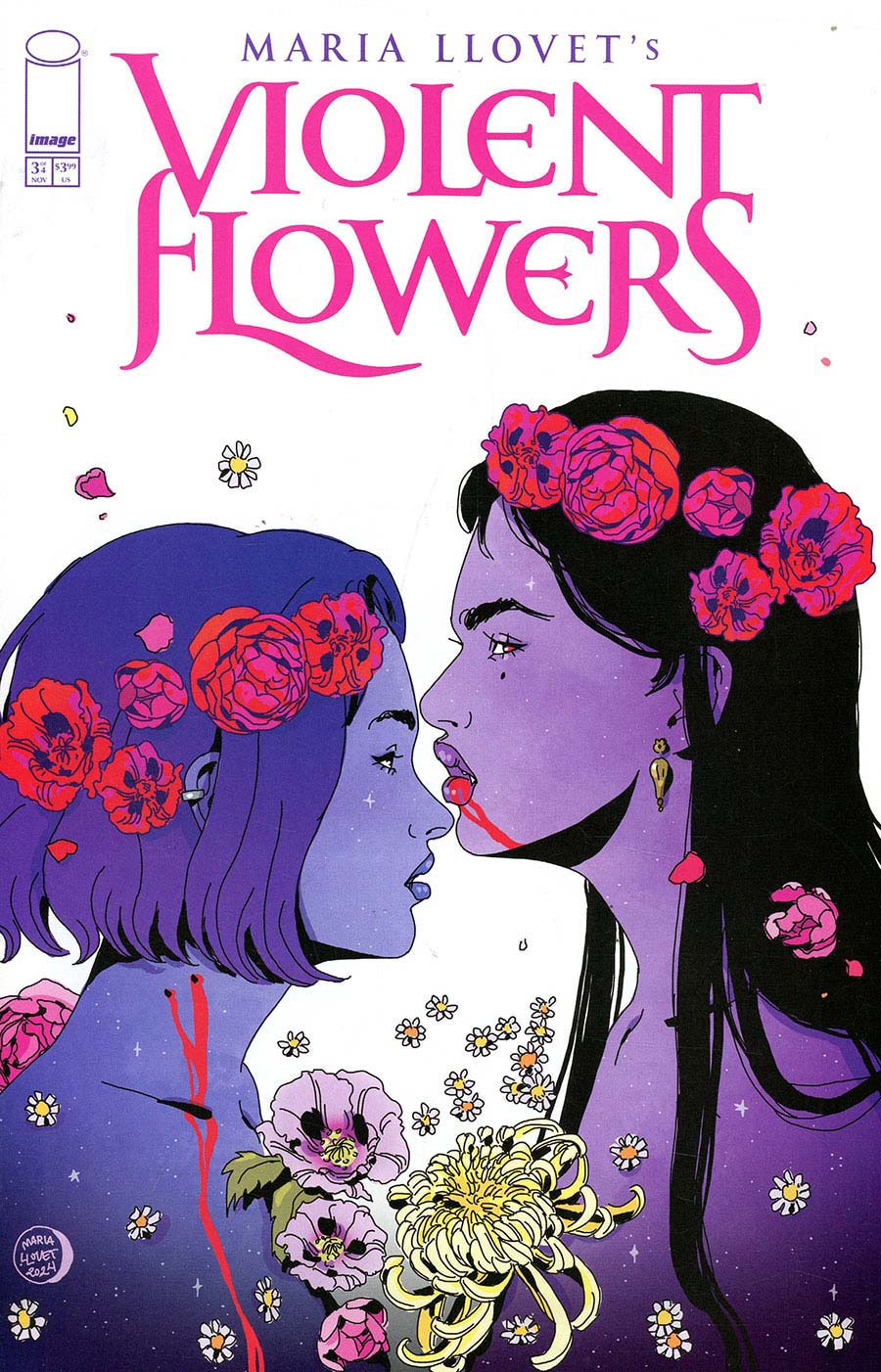 Maria Llovets Violent Flowers #3 Cover B Variant Maria Llovet Flower Crown Cover