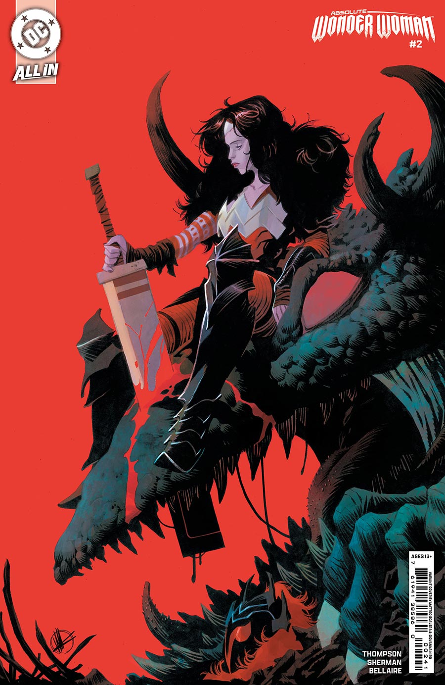 Absolute Wonder Woman #2 Cover E Incentive Matteo Scalera Card Stock Variant Cover (DC All In)