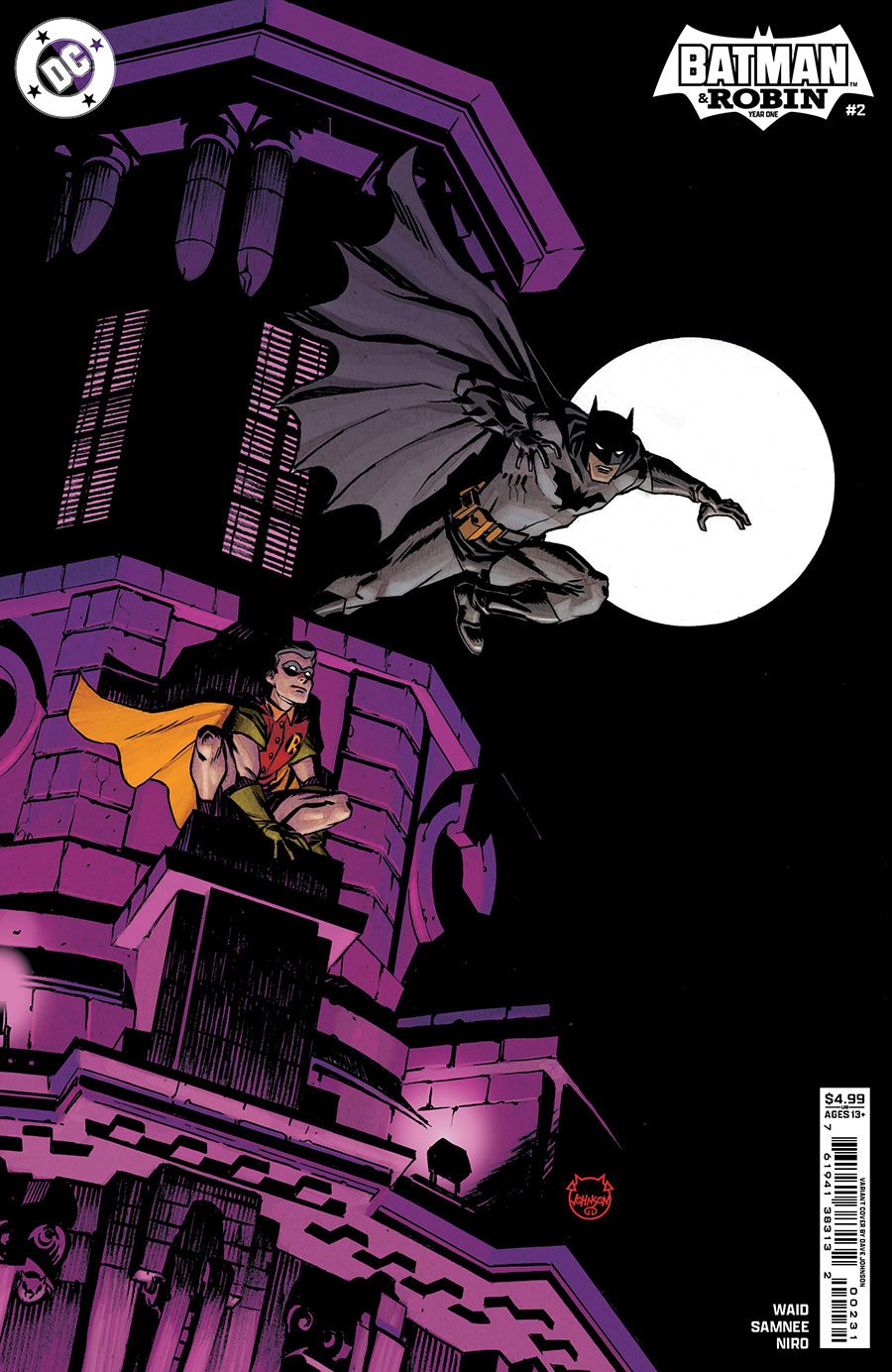 Batman And Robin Year One #2 Cover C Variant Dave Johnson Card Stock Cover