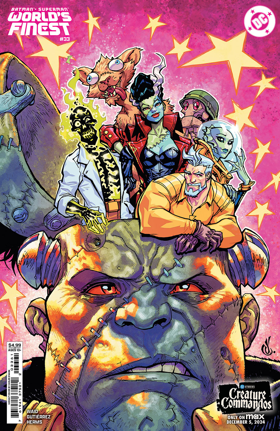 Batman Superman Worlds Finest #33 Cover D Variant Carlos Danda Creature Commandos Card Stock Cover