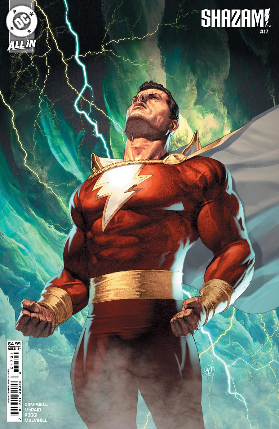 SHAZAM Vol 4 #17 Cover B Variant Ariel Olivetti Card Stock Cover (DC All In)