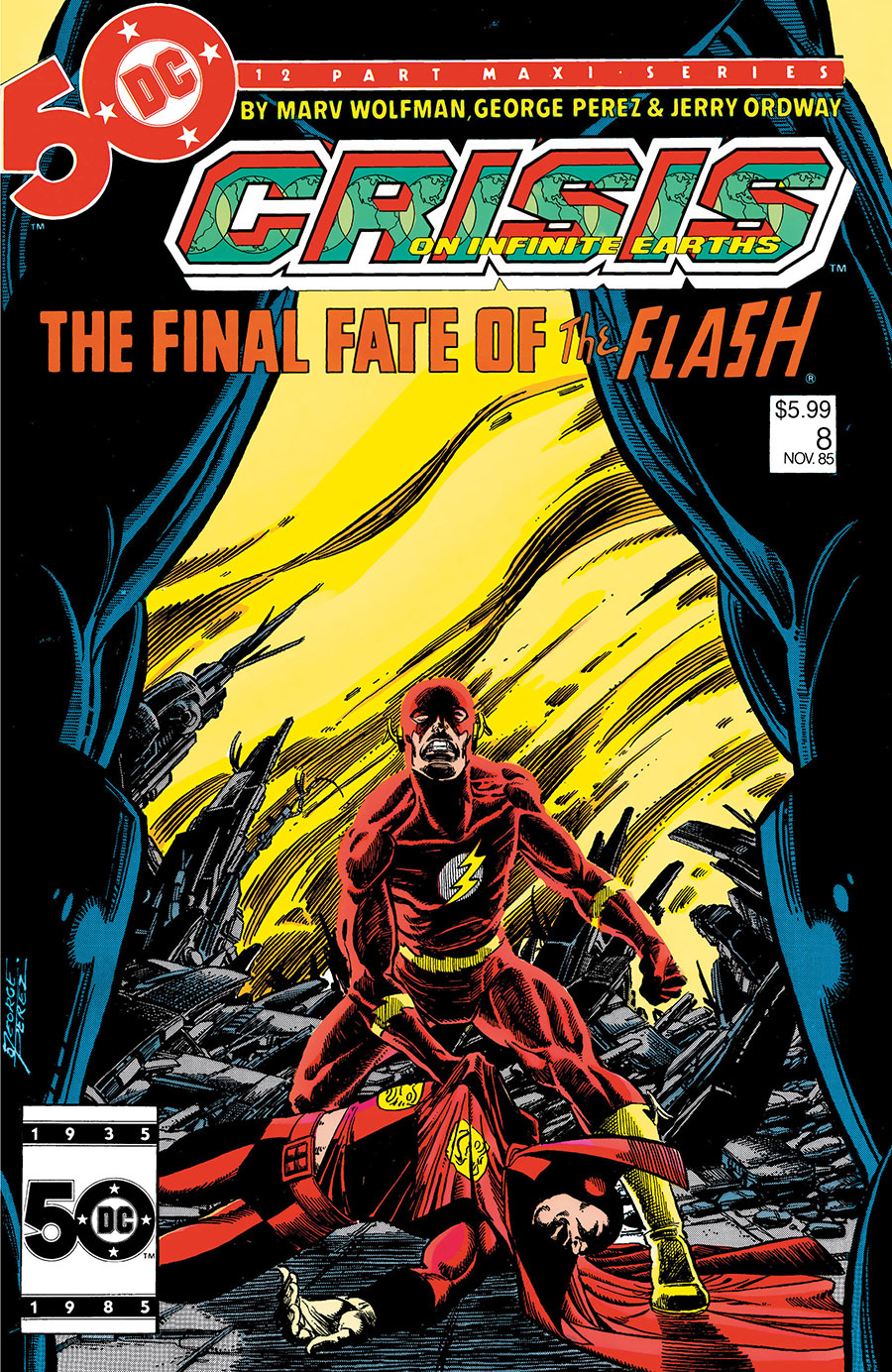 Crisis On Infinite Earths #8 Facsimile Edition Cover B Variant George Perez Foil Cover (2024)