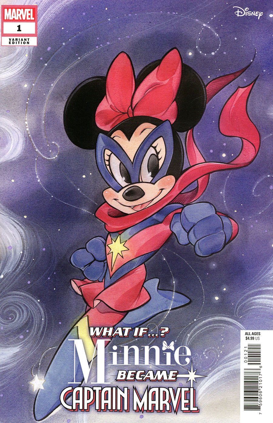 Marvel & Disney What If Minnie Became Captain Marvel #1 (One Shot) Cover B Variant Peach Momoko Cover