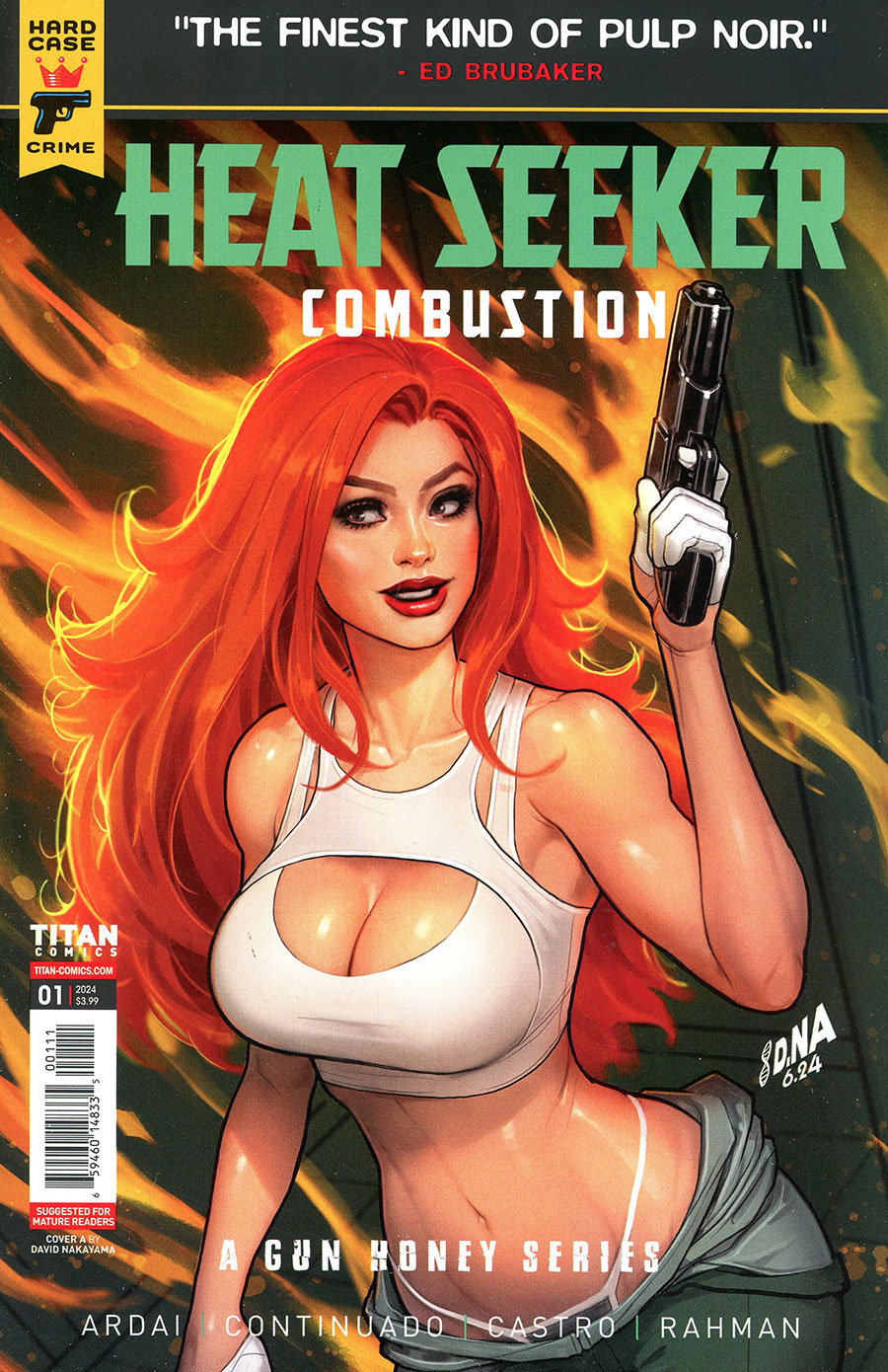 Hard Case Crime Heat Seeker Combustion A Gun Honey Series #1 Cover A Regular David Nakayama Cover