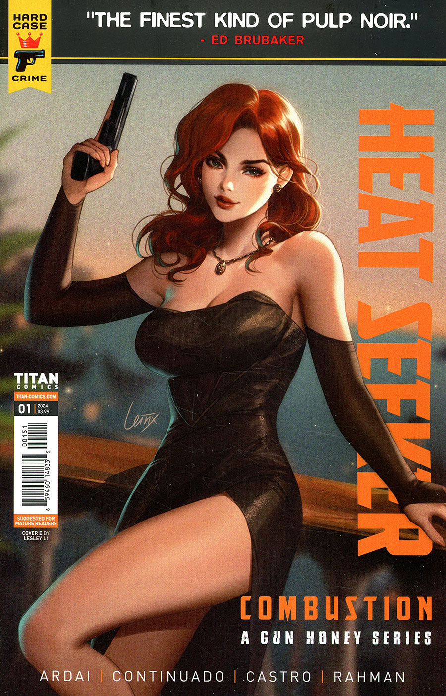 Hard Case Crime Heat Seeker Combustion A Gun Honey Series #1 Cover E Variant Lesley Leirix Li Cover