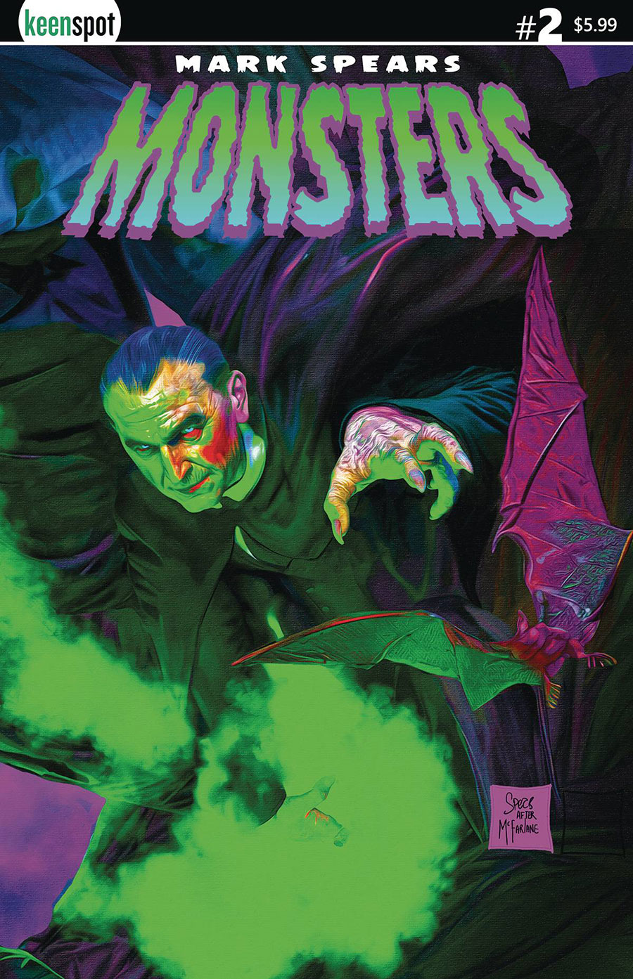 Mark Spears Monsters #2 Cover B Variant Mark Spears Spawn 1 Homage Cover (Limit 1 Per Customer)
