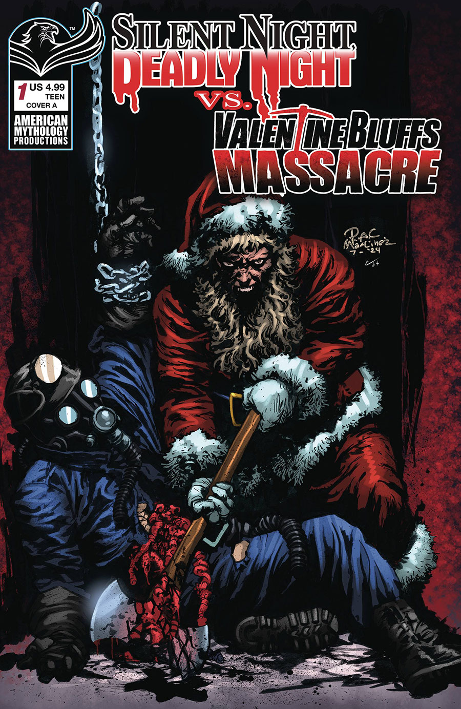 Silent Night Deadly Night vs Valentine Bluffs Massacre #1 Cover A Regular Roy Allan Martinez Billy Wins Cover