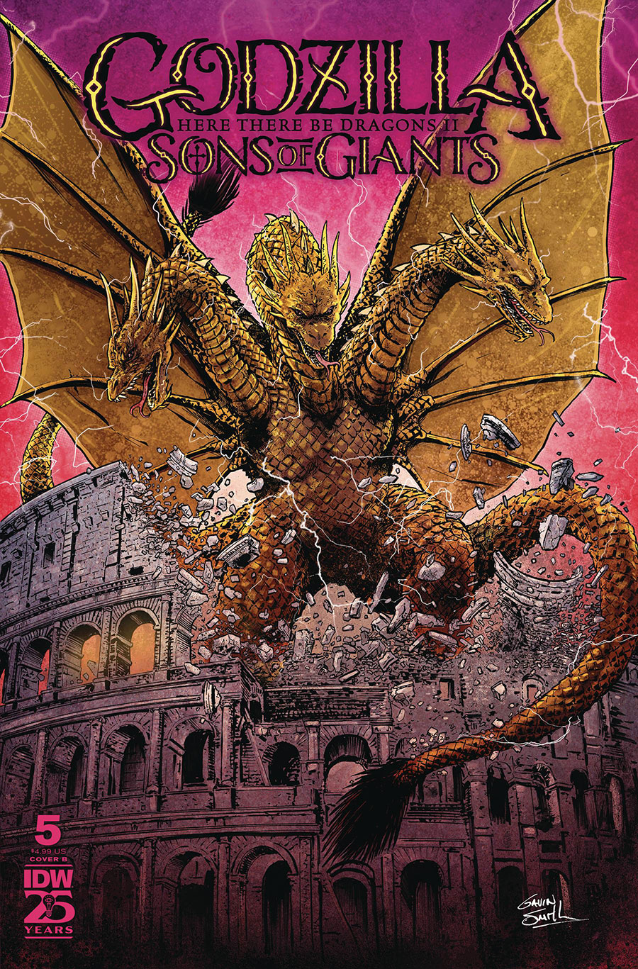 Godzilla Here There Be Dragons II Sons Of Giants #5 Cover B Variant Gavin Smith Cover
