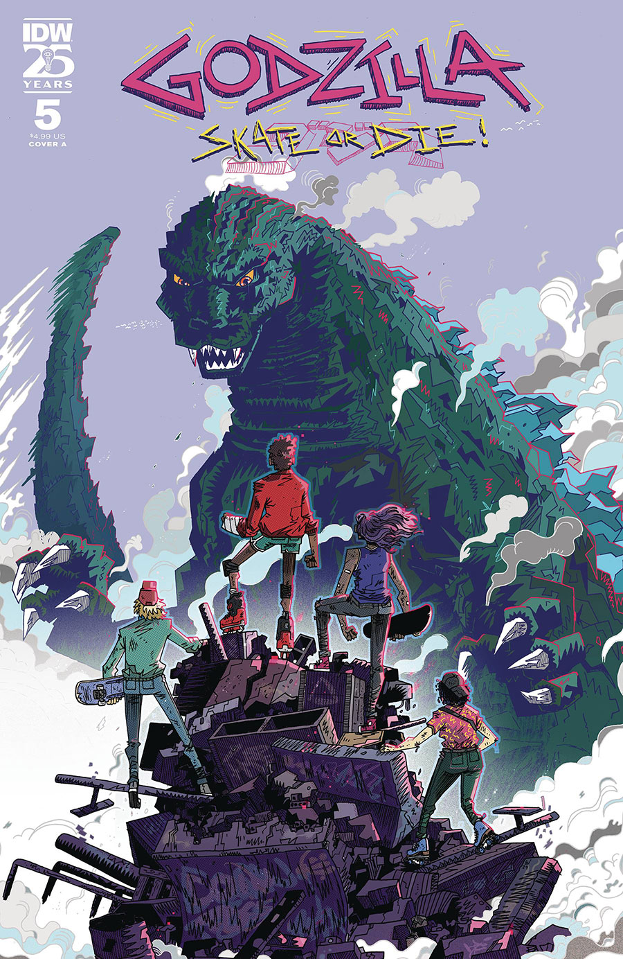 Godzilla Skate Or Die #5 Cover A Regular Louie Joyce Cover