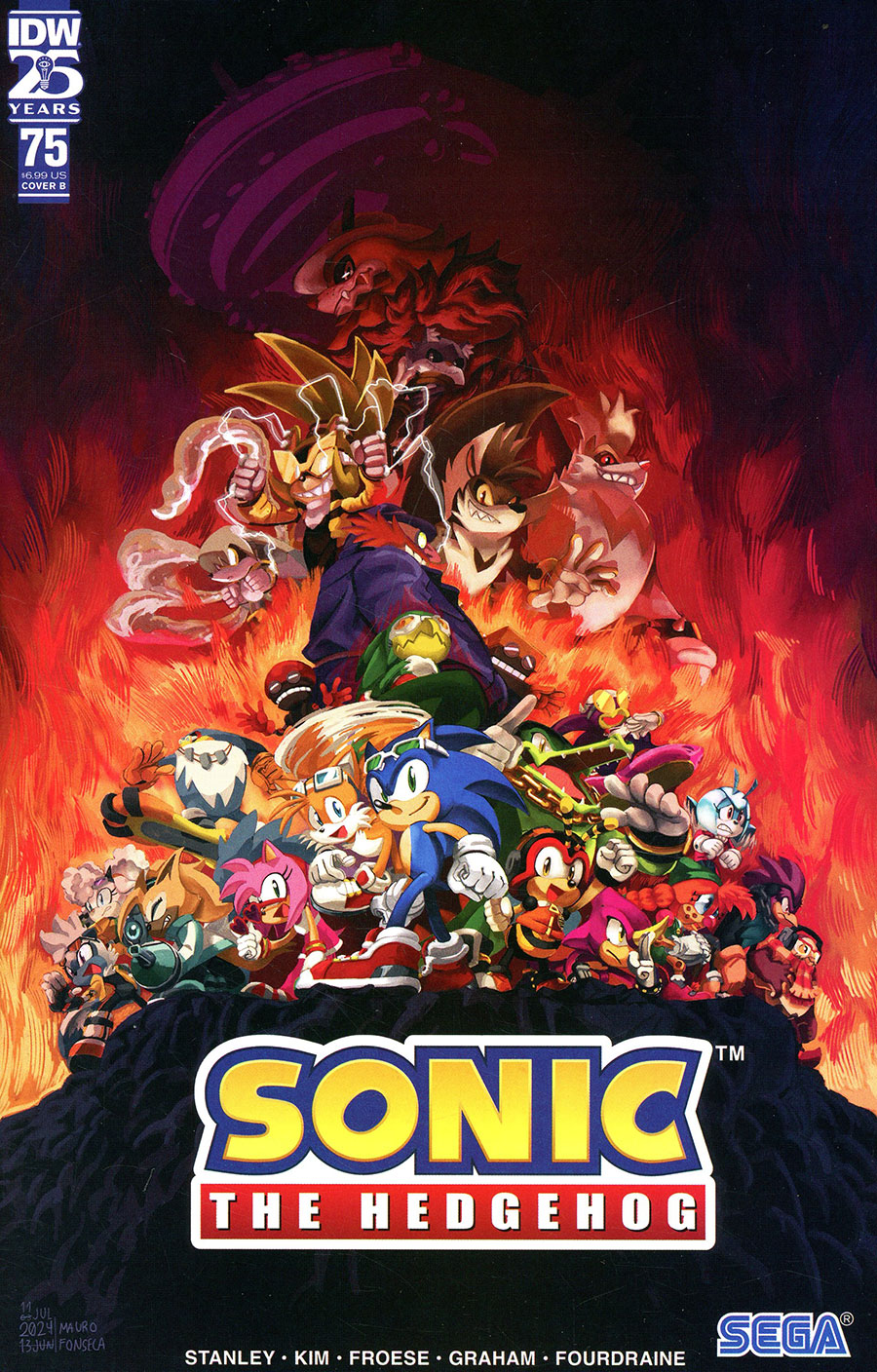 Sonic The Hedgehog Vol 3 #75 Cover B Variant Mauro Fonseca Cover