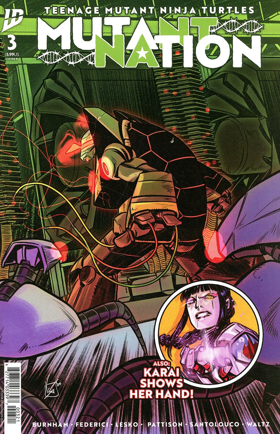 Teenage Mutant Ninja Turtles Mutant Nation #3 Cover B Variant Vincenzo Federici Cover
