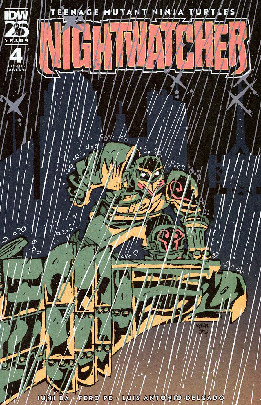 Teenage Mutant Ninja Turtles Nightwatcher #4 Cover B Variant Jon Lankry Cover