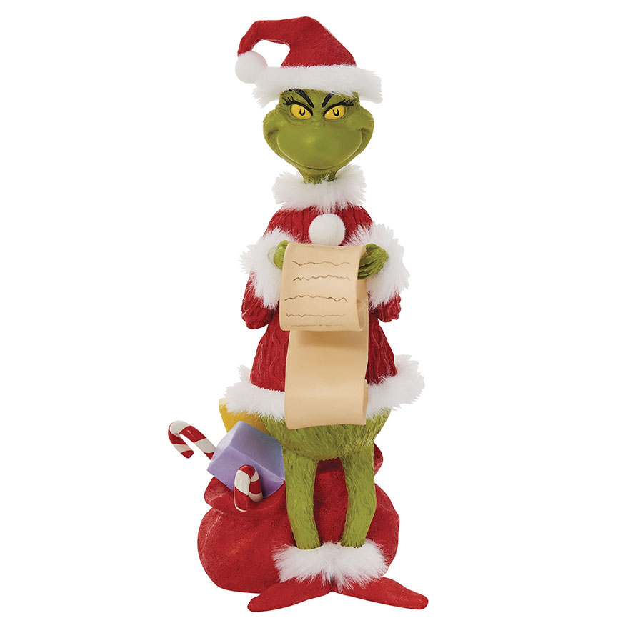 Grinch Who Stole Christmas Checking His List 9-Inch Figurine