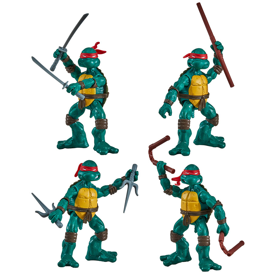 Teenage Mutant Ninja Turtles Classic Comic Book Series Turtles 4-Piece Action Figure Set - Color Edition